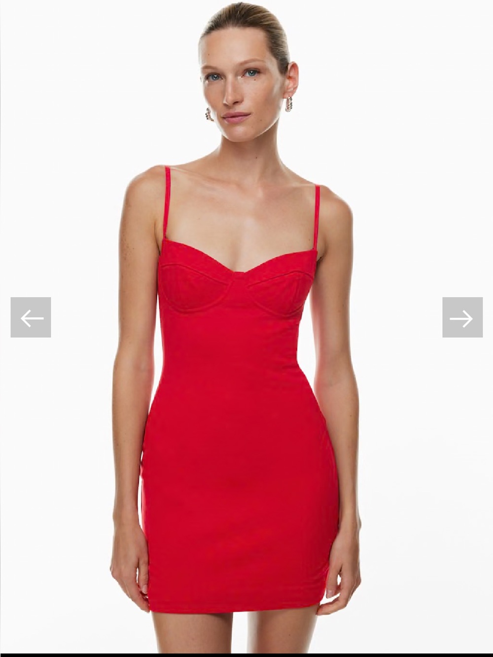 Babaton Aritzia Intercept Red Bustier Mini Dress Sz 8